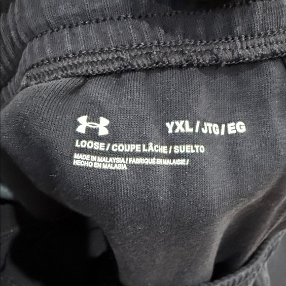 Under Armour Kids' Black and Gray Joggers - Picture 2 of 2